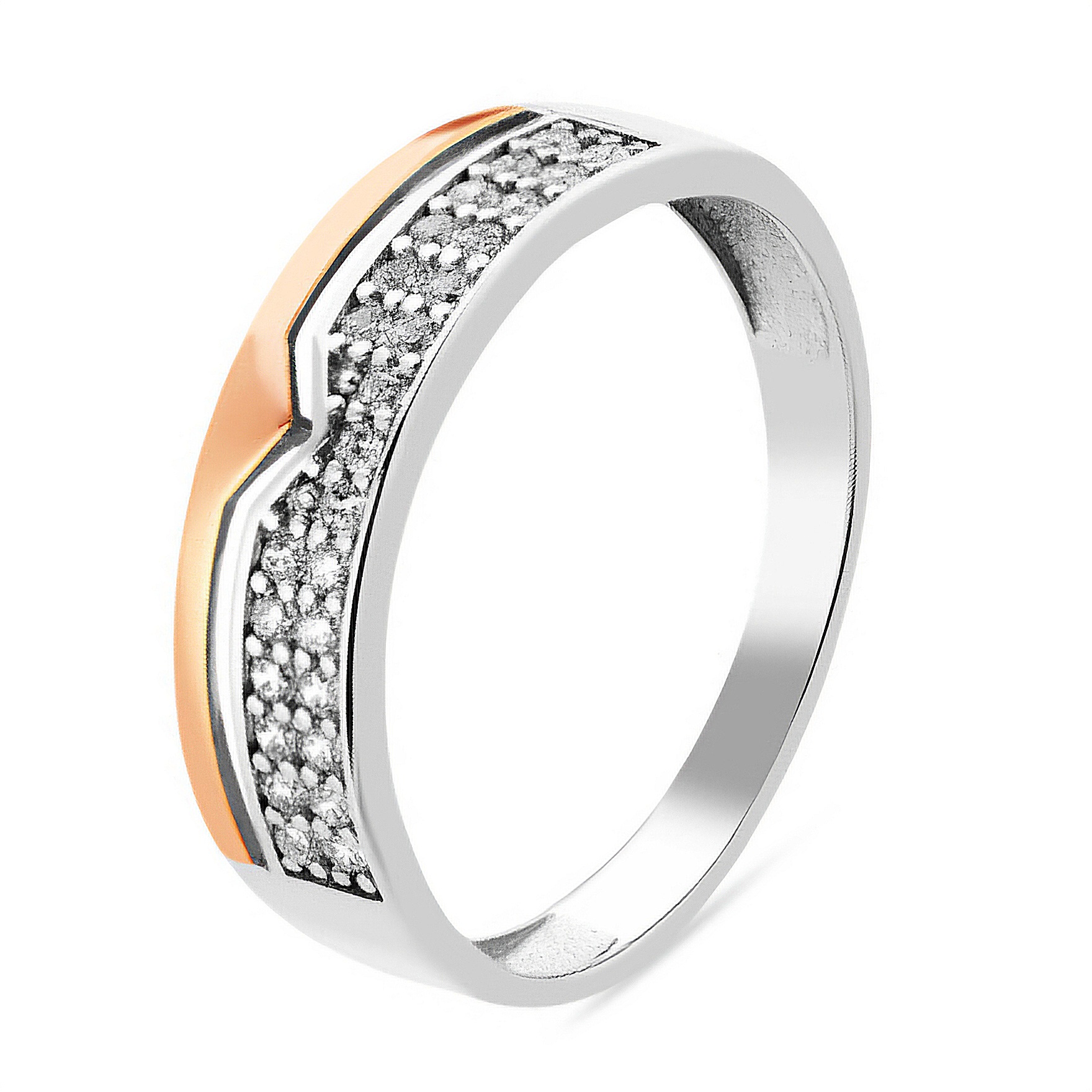 PIERŚCIONEK SREBRNY ZE ZŁOTEM I CYRKONIAMI  1680 zdjęcie 1