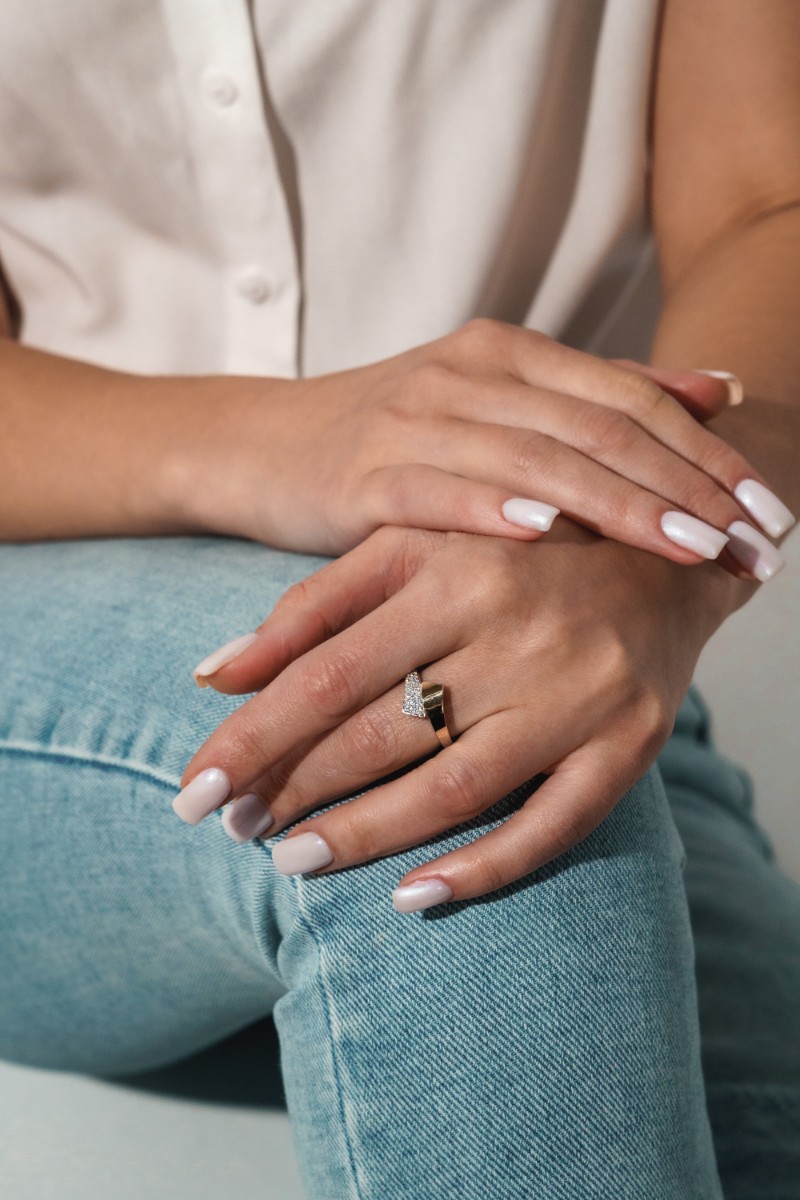 SILBERRING MIT GOLD UND ZIRKONEN 0087.10 bild 2