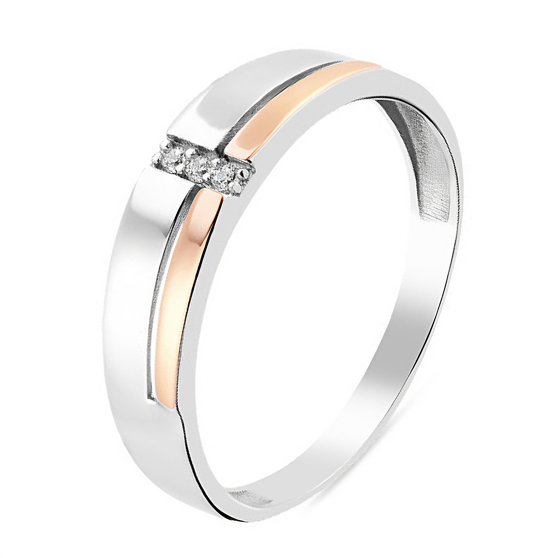 PIERŚCIONEK SREBRNY ZE ZŁOTEM I CYRKONIAMI  1673 zdjęcie 1