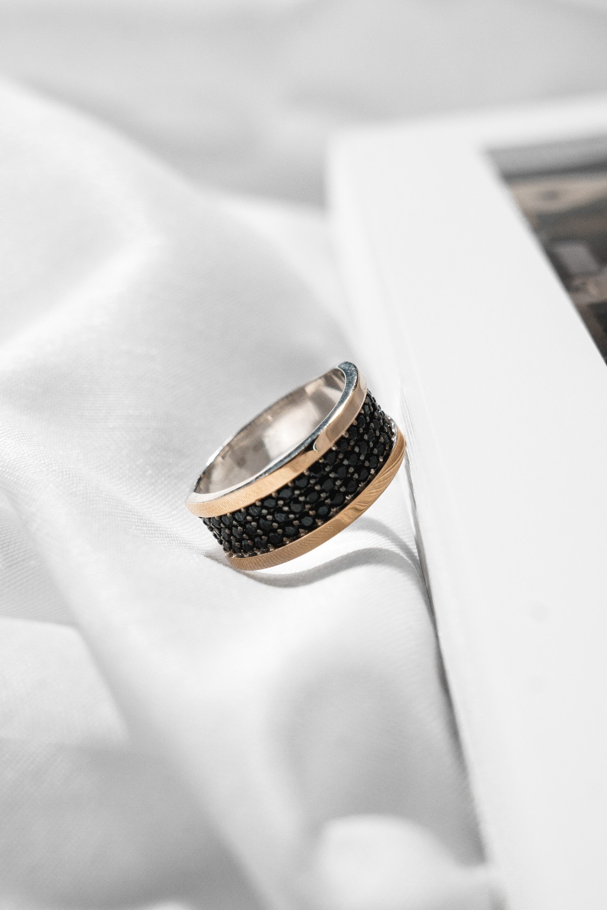 SILBERRING MIT GOLD UND ZIRKONEN 0315.10 bild 2