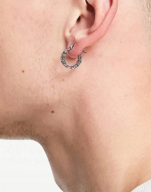 Stalove Złotko - ASOS DESIGN Kolczyki koła z łańcuszkiem ze stali Stalove Złotko - ASOS DESIGN Kolczyki koła z łańcuszkiem ze stali