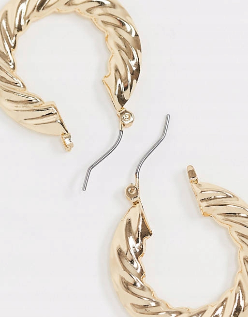 Stalove Złotko - Topshop Kolczyki Koła Kręcone Płaskie Złote Stal Stalove Złotko - Topshop Kolczyki Koła Kręcone Płaskie Złote Stal