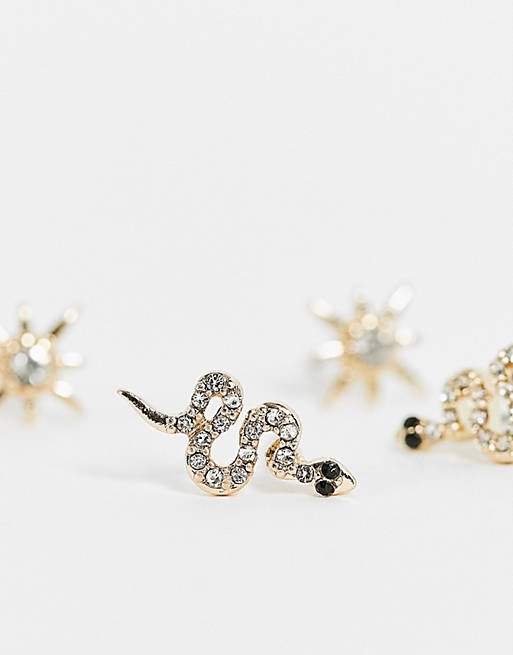 Stalove Złotko - ASOS DESIGN 6 kolczyków z motywem nieba 30762 Stalove Złotko - ASOS DESIGN 6 kolczyków z motywem nieba 30762