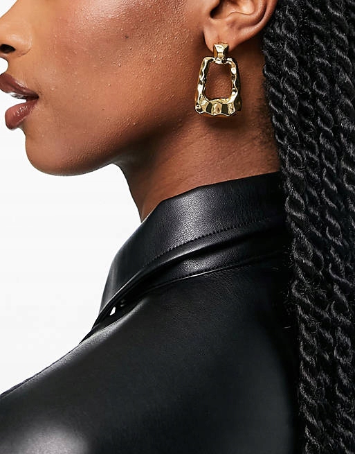 Stalove Złotko - ASOS DESIGN Kolczyki Wiszące Eleganckie Stal