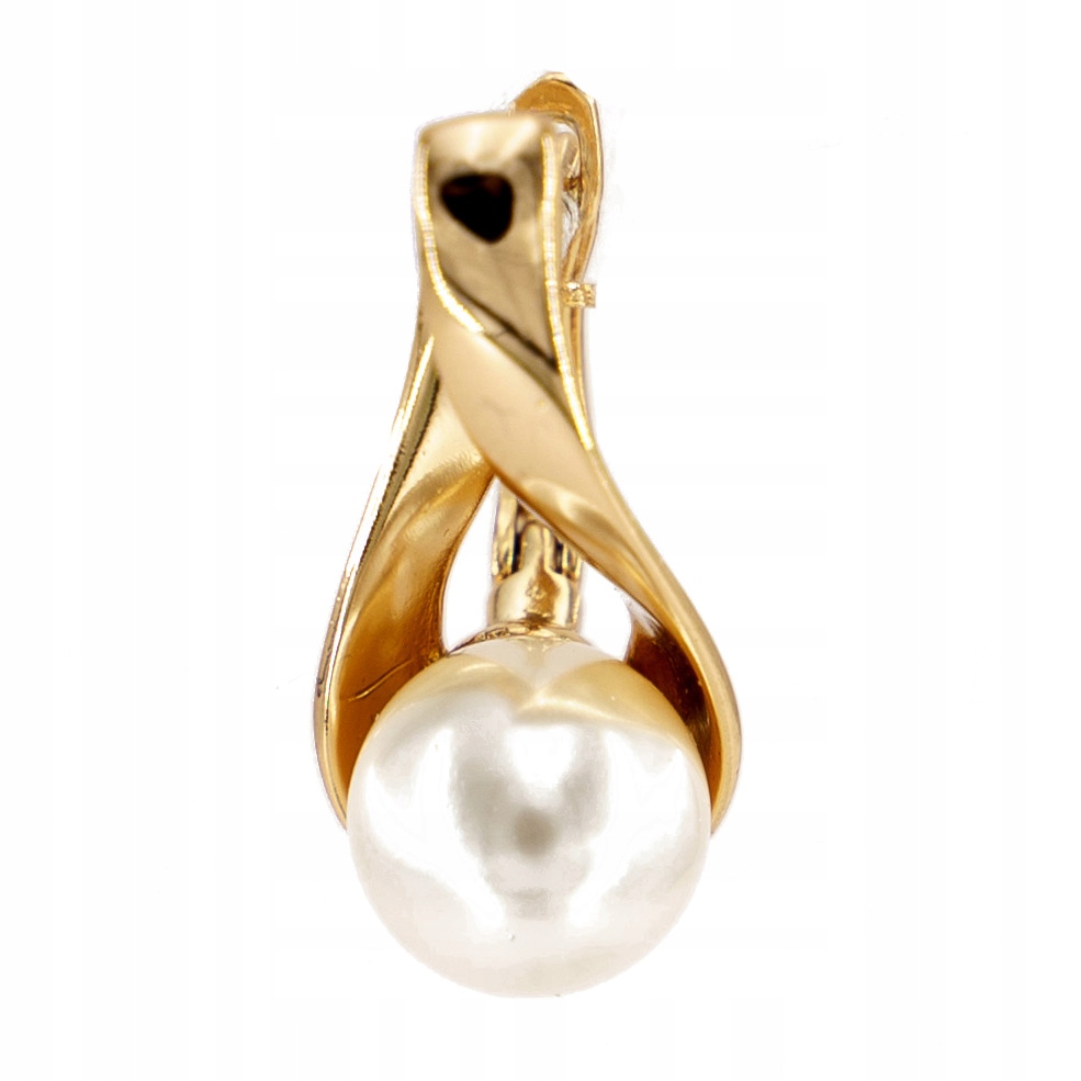 Stalove Złotko - Kolczyki Eleganckie Perły Złote Stal 702 Stalove Złotko - Kolczyki Eleganckie Perły Złote Stal 702