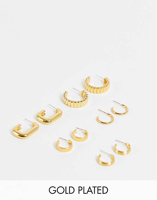 Stalove Złotko - Zestaw 5par Kolczyków Kółek Kół Różne Rozmiary Stalove Złotko - Zestaw 5par Kolczyków Kółek Kół Różne Rozmiary