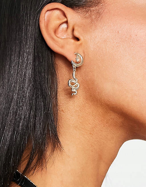 Stalove Złotko - ASOS DESIGN Kolczyki Wiszące Węże Księżyc Gwiazdka Stalove Złotko - ASOS DESIGN Kolczyki Wiszące Węże Księżyc Gwiazdka