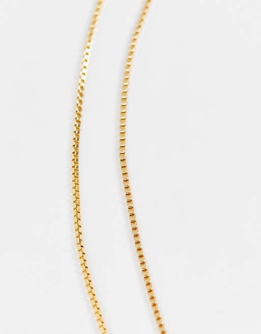 Stalove Złotko - ASOS DESIGN Pozłacany Naszyjnik z Białą Monetą