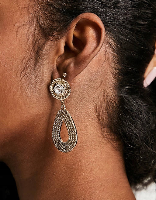 Stalove Złotko - River Island Kolczyki Wiszące Cyrkonie Eleganckie Stalove Złotko - River Island Kolczyki Wiszące Cyrkonie Eleganckie