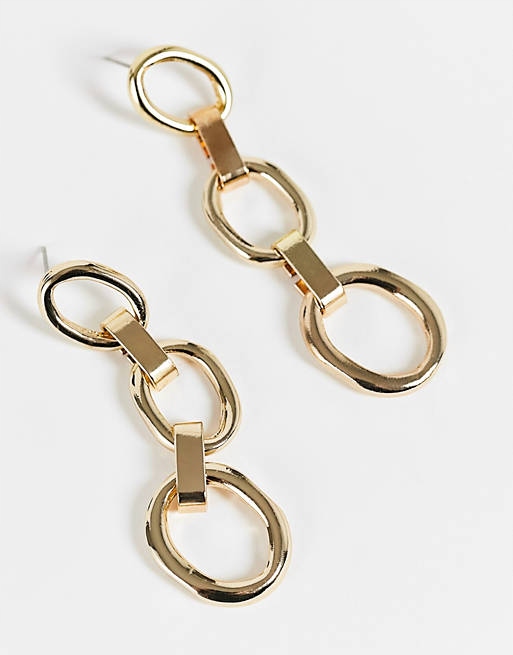 Stalove Złotko - SVNX długie wiszące kolczyki koła w kolorze złotym Stalove Złotko - SVNX długie wiszące kolczyki koła w kolorze złotym