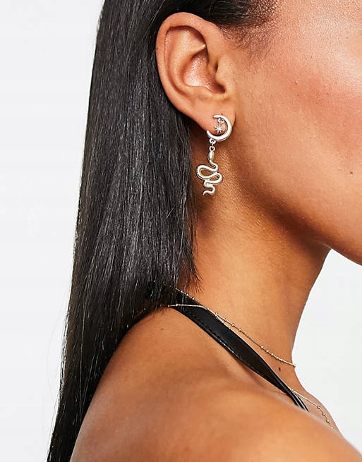 Stalove Złotko - ASOS DESIGN Kolczyki Wiszące Węże Księżyc Gwiazdka Stalove Złotko - ASOS DESIGN Kolczyki Wiszące Węże Księżyc Gwiazdka