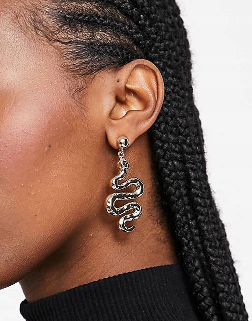Stalove Złotko - ASOS DESIGN kolczyki z wężową kroplą 30763