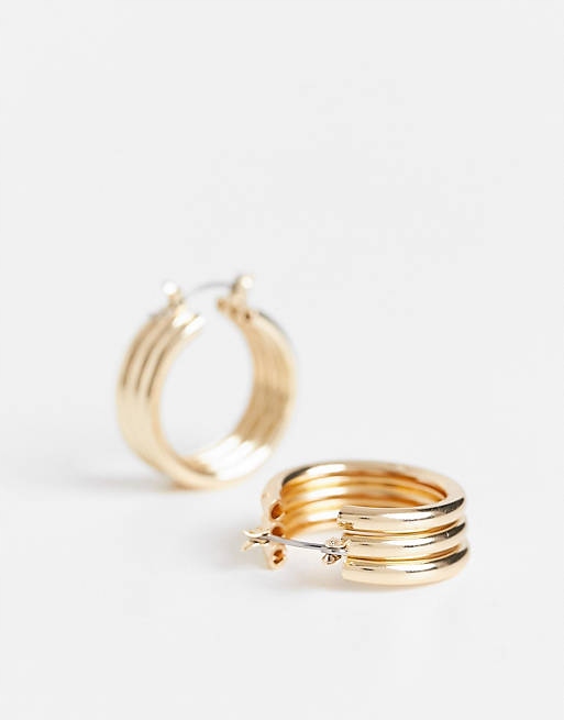 Stalove Złotko - ASOS DESIGN Kolczyki Koła Prążkowane Stalove Złotko - ASOS DESIGN Kolczyki Koła Prążkowane