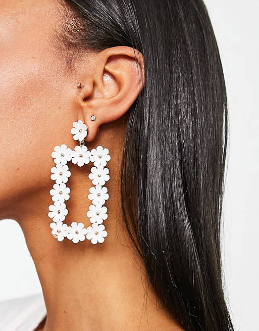 Stalove Złotko - ASOS DESIGN – Kolczyki Z Kwiatowym Wzorem