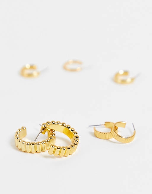 Stalove Złotko - Zestaw 5par Kolczyków Kółek Kół Różne Rozmiary Stalove Złotko - Zestaw 5par Kolczyków Kółek Kół Różne Rozmiary