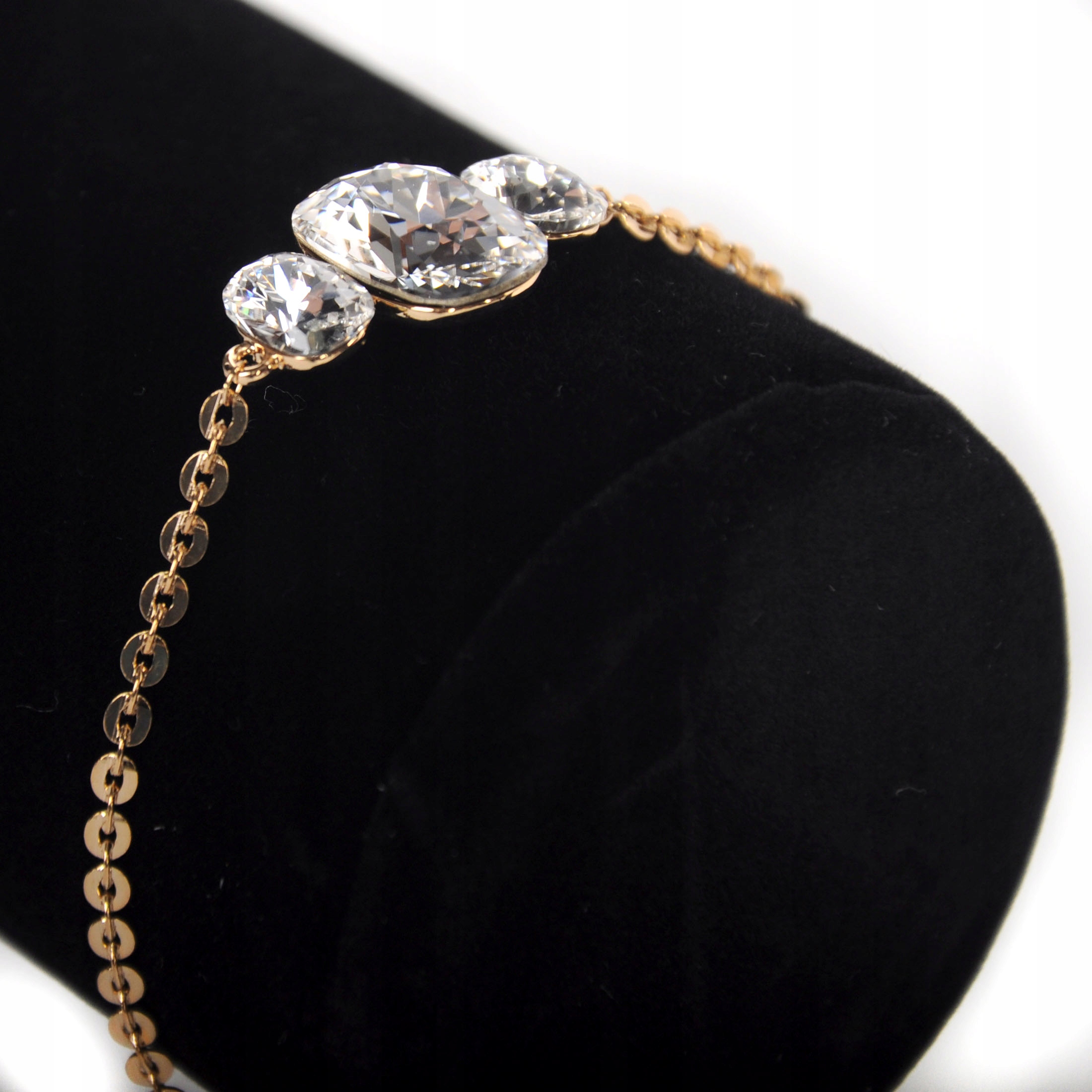 Stalove Złotko - Elegancka Bransoletka Złota Duże Cyrkonie Stal