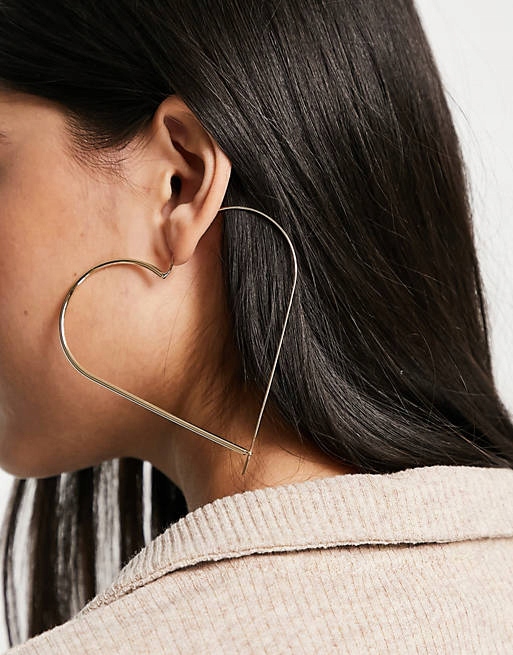 Stalove Złotko - ASOS DESIGN Kolczyki w kształcie dużego serca Stalove Złotko - ASOS DESIGN Kolczyki w kształcie dużego serca