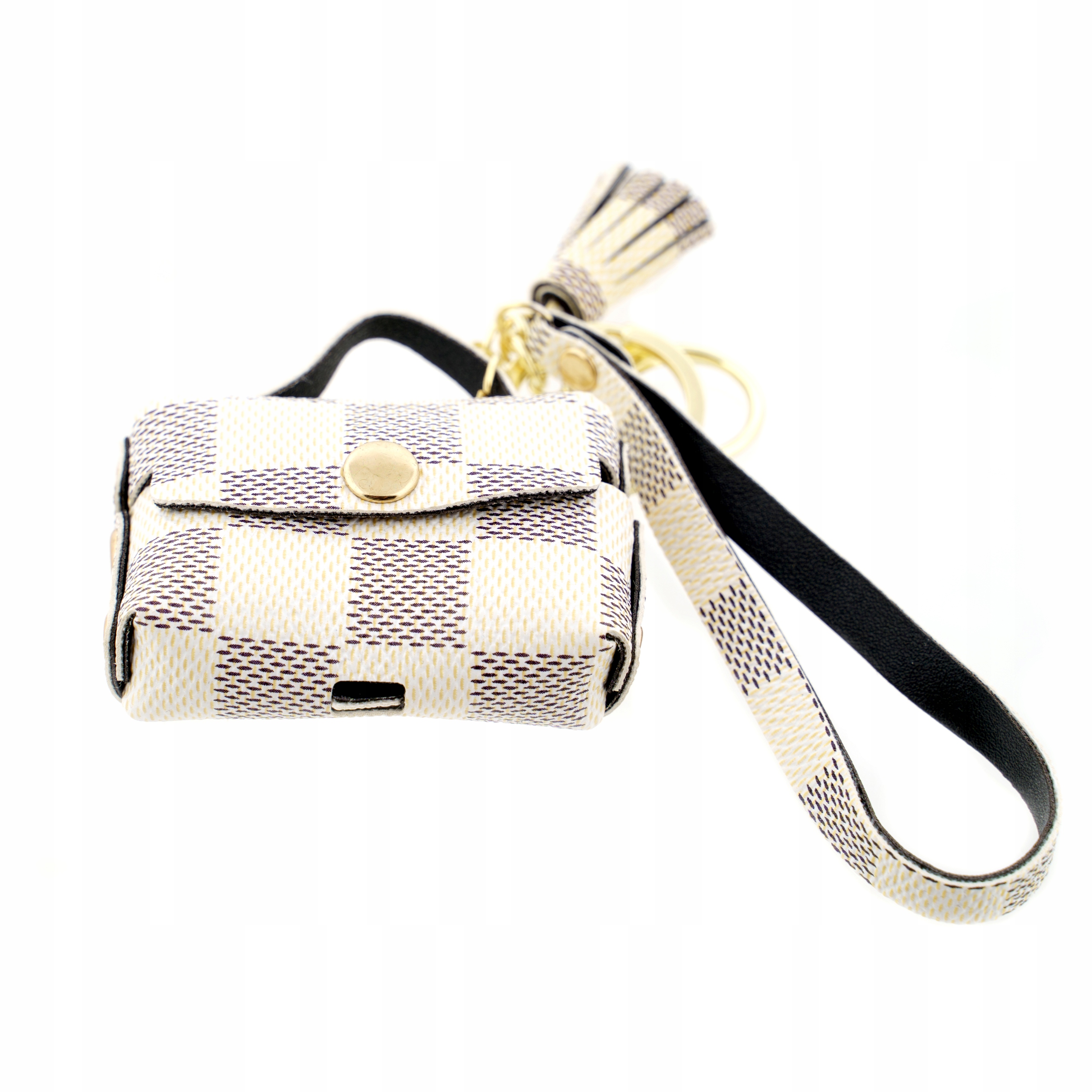 Stalove Złotko - Brelok Etui Na Klucze Zapinany Krata Mini Torebka