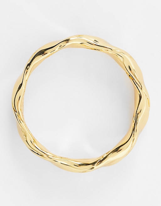 Stalove Złotko - ASOS DESIGN Curve Pozłacany Pierścionek Styl Twist