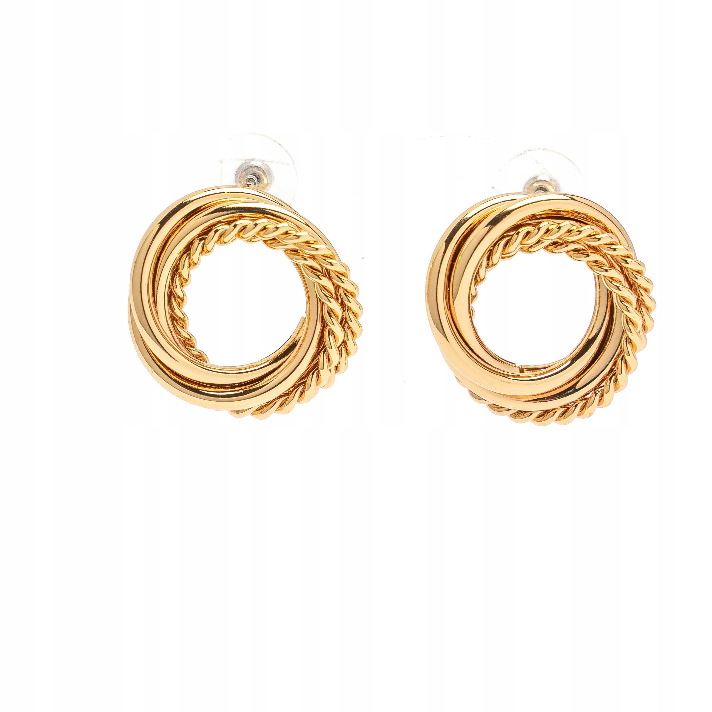 Stalove Złotko - ASOS DESIGN Eleganckie Kolczyki Koła Podwójne Plecione 30941