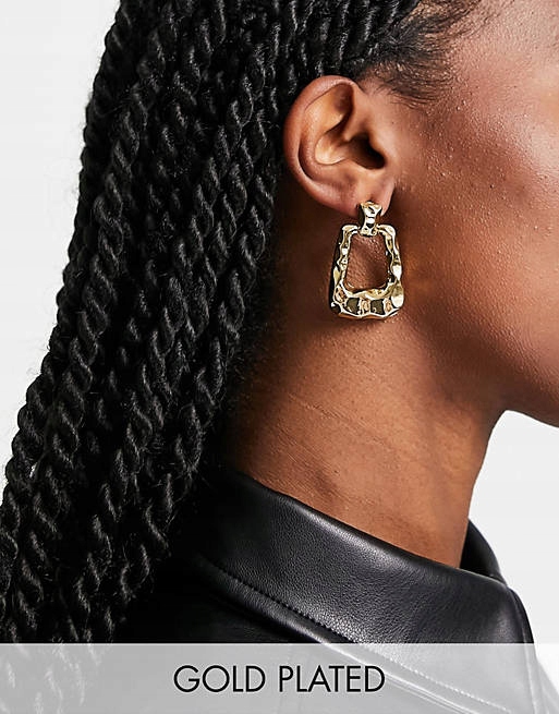 Stalove Złotko - ASOS DESIGN Kolczyki Wiszące Eleganckie Stal