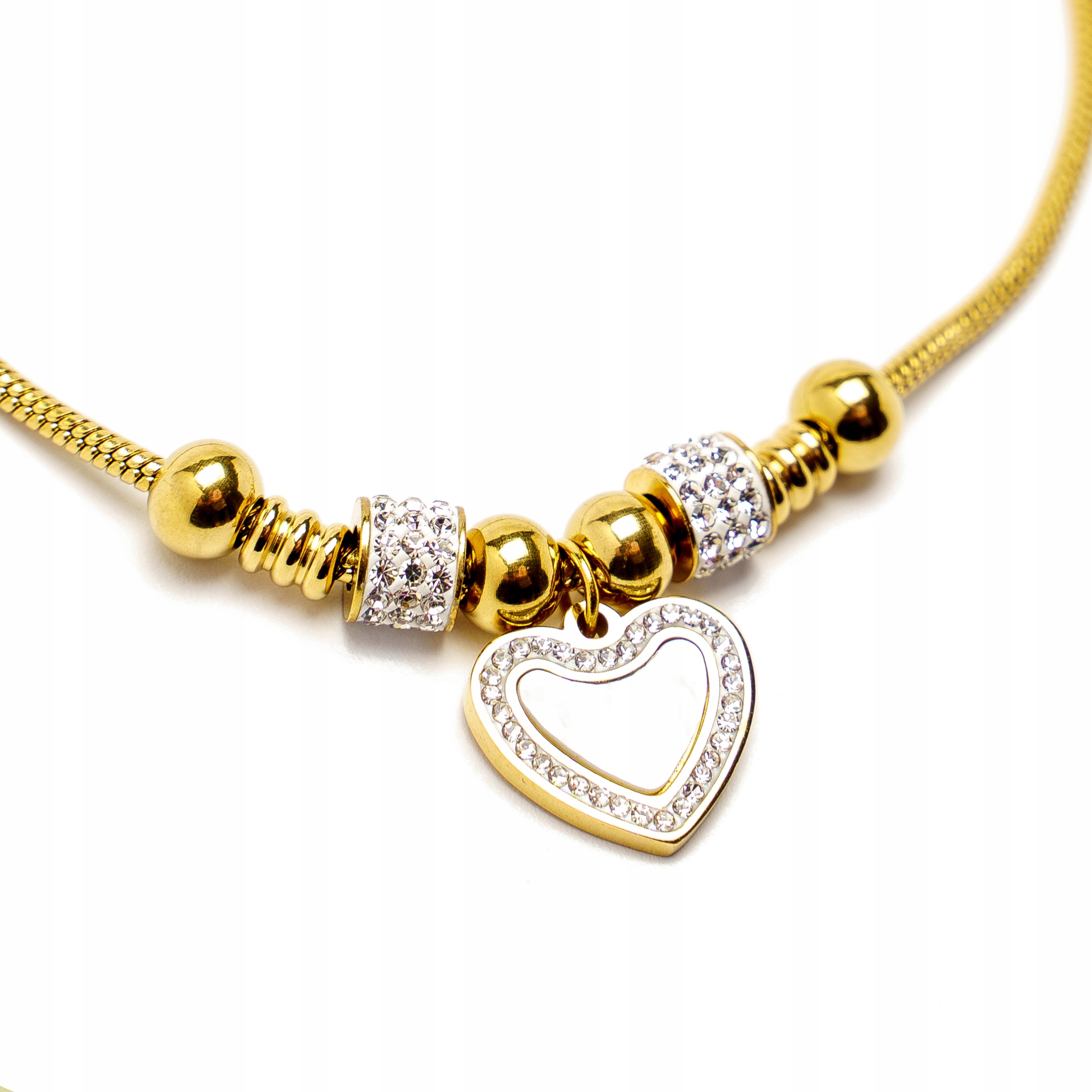 Stalove Złotko - Bransoletka Modułowa Charms Serce Cyrkonie 00584 Stalove Złotko - Bransoletka Modułowa Charms Serce Cyrkonie 00584