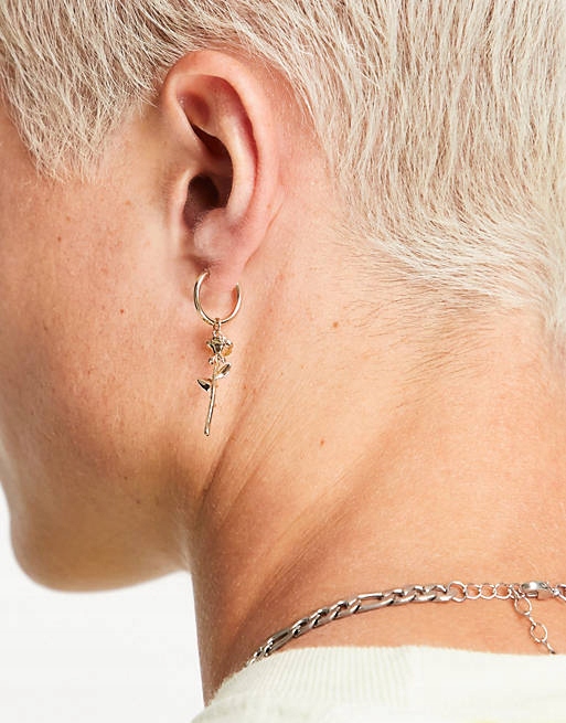 Stalove Złotko - ASOS DESIGN Kolczyki w kształcie róży i kulki Stalove Złotko - ASOS DESIGN Kolczyki w kształcie róży i kulki