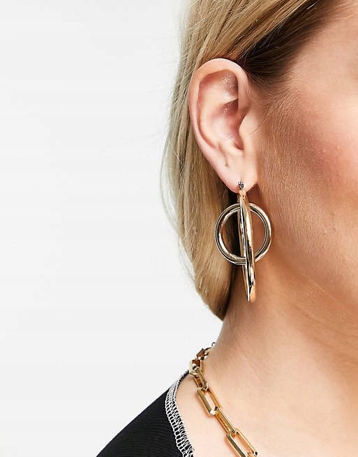 Stalove Złotko - ASOS DESIGN Kolczyki Koła w Kołach Złote Stal Stalove Złotko - ASOS DESIGN Kolczyki Koła w Kołach Złote Stal