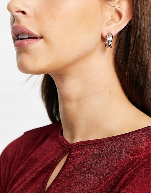 Stalove Złotko - DesignB London kolczyki koła w kolorze srebrnym