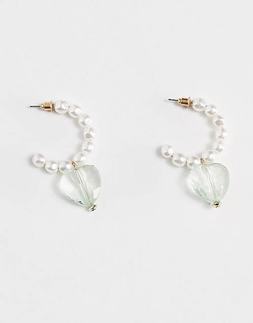 Stalove Złotko - Topshop kolczyki koła Perełki Zielone Serce Stalove Złotko - Topshop kolczyki koła Perełki Zielone Serce