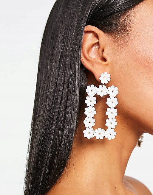 Stalove Złotko - ASOS DESIGN – Kolczyki Z Kwiatowym Wzorem