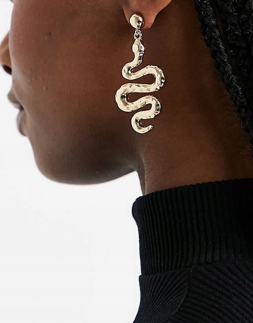 Stalove Złotko - ASOS DESIGN kolczyki z wężową kroplą 30763