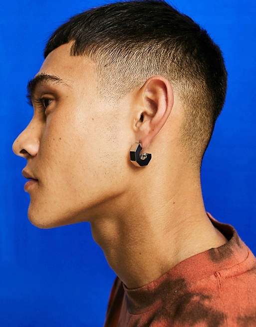 Stalove Złotko - ASOS DESIGN Masywne Sześciokątne Kolczyki Koła