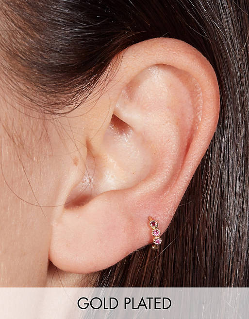 Stalove Złotko - WITH BLING KOLCZYK Z RÓŻOWYMI CYRKONIAMI 30277