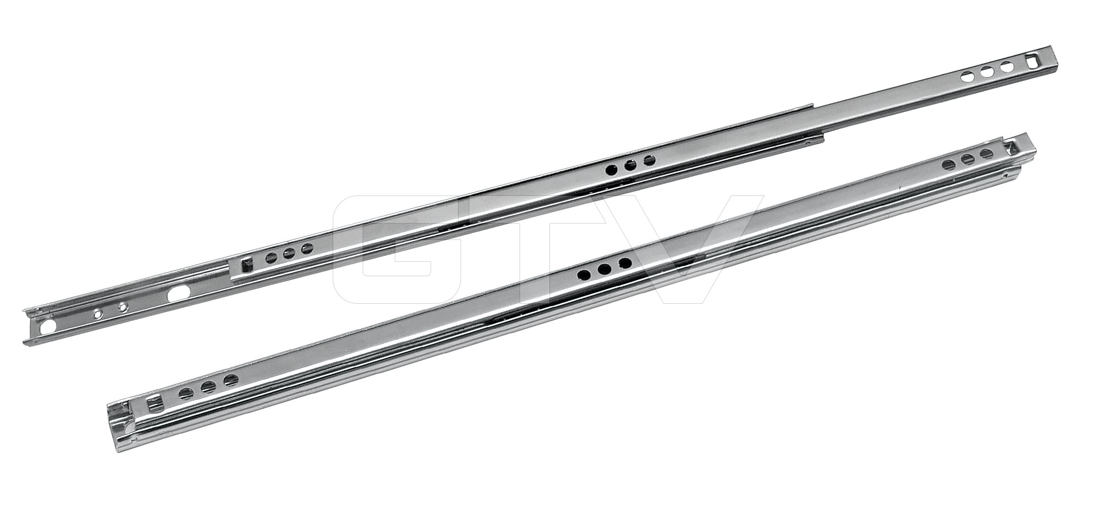 Set 2 x Sina de glisare pentru sertare, GTV, Plastic/Otel, 246 x