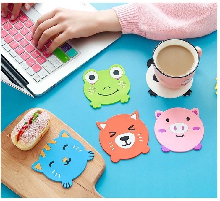 Silikonowa podkładka pod kubek dla dzieci żaba