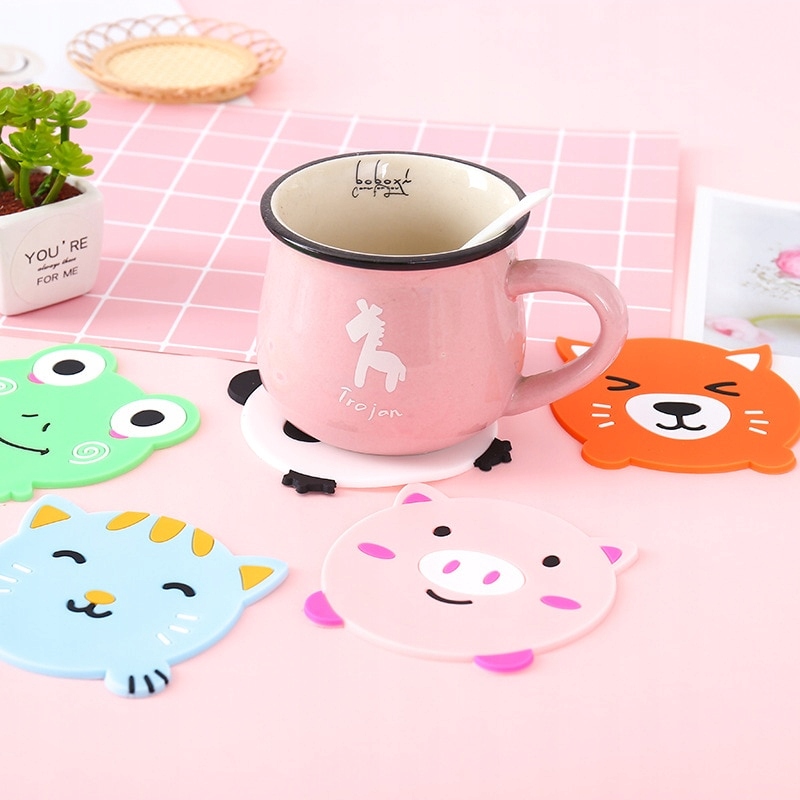 Silikonowa podkładka pod kubek dla dzieci żaba