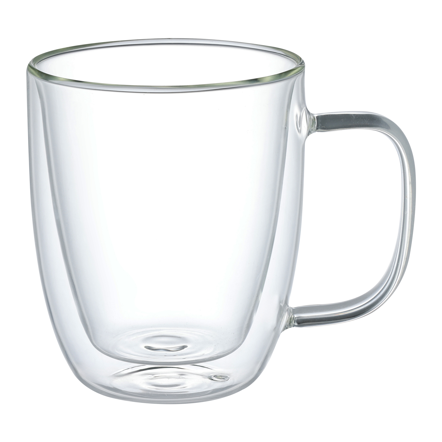 480ml Doppelwandige Thermogläser mit Henkel Kaffee Tassen Glas Latte 4x Set