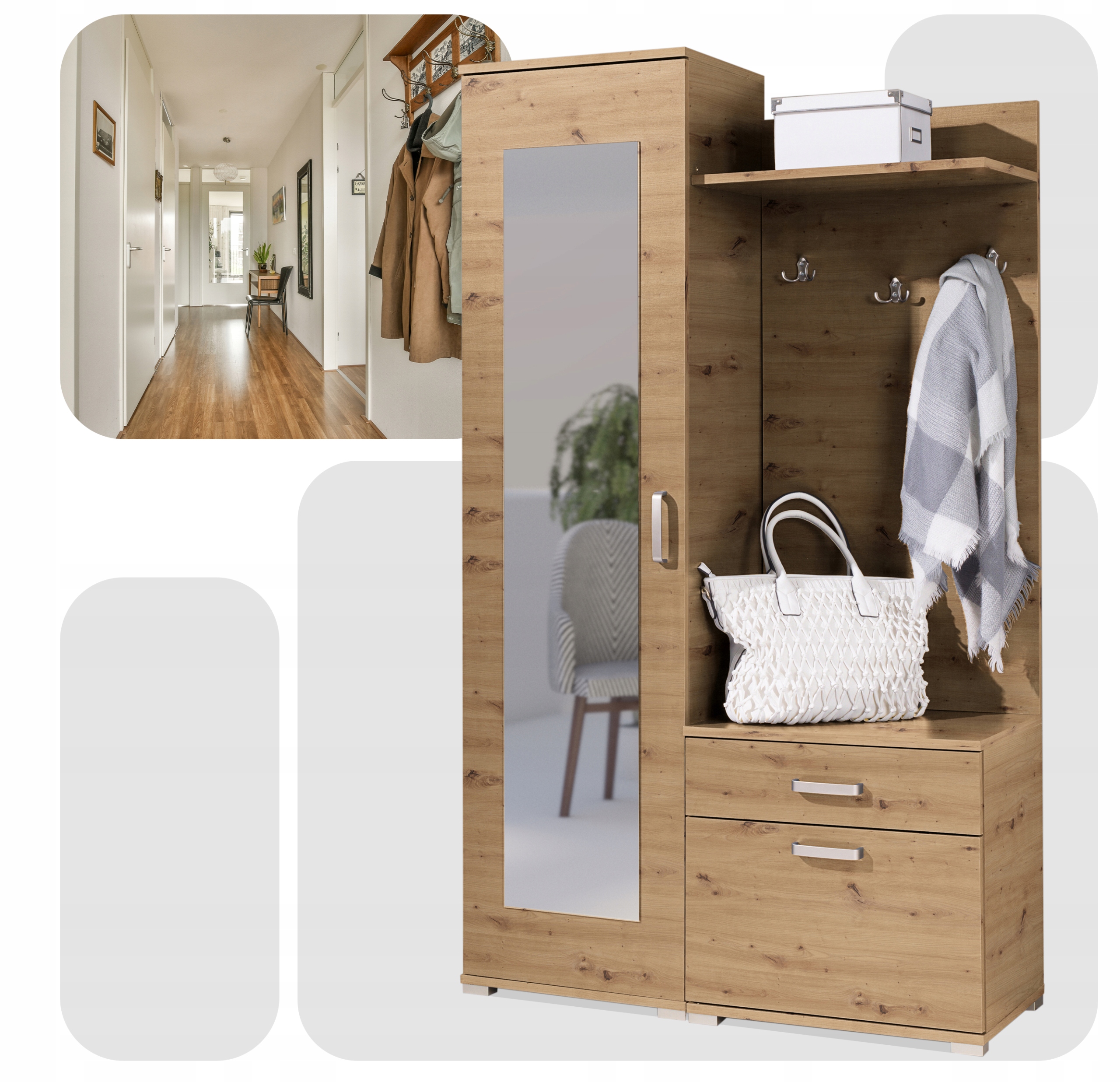 Garderoba przedpokój do przedpokoju szafa szafka na buty Gino Family Meble