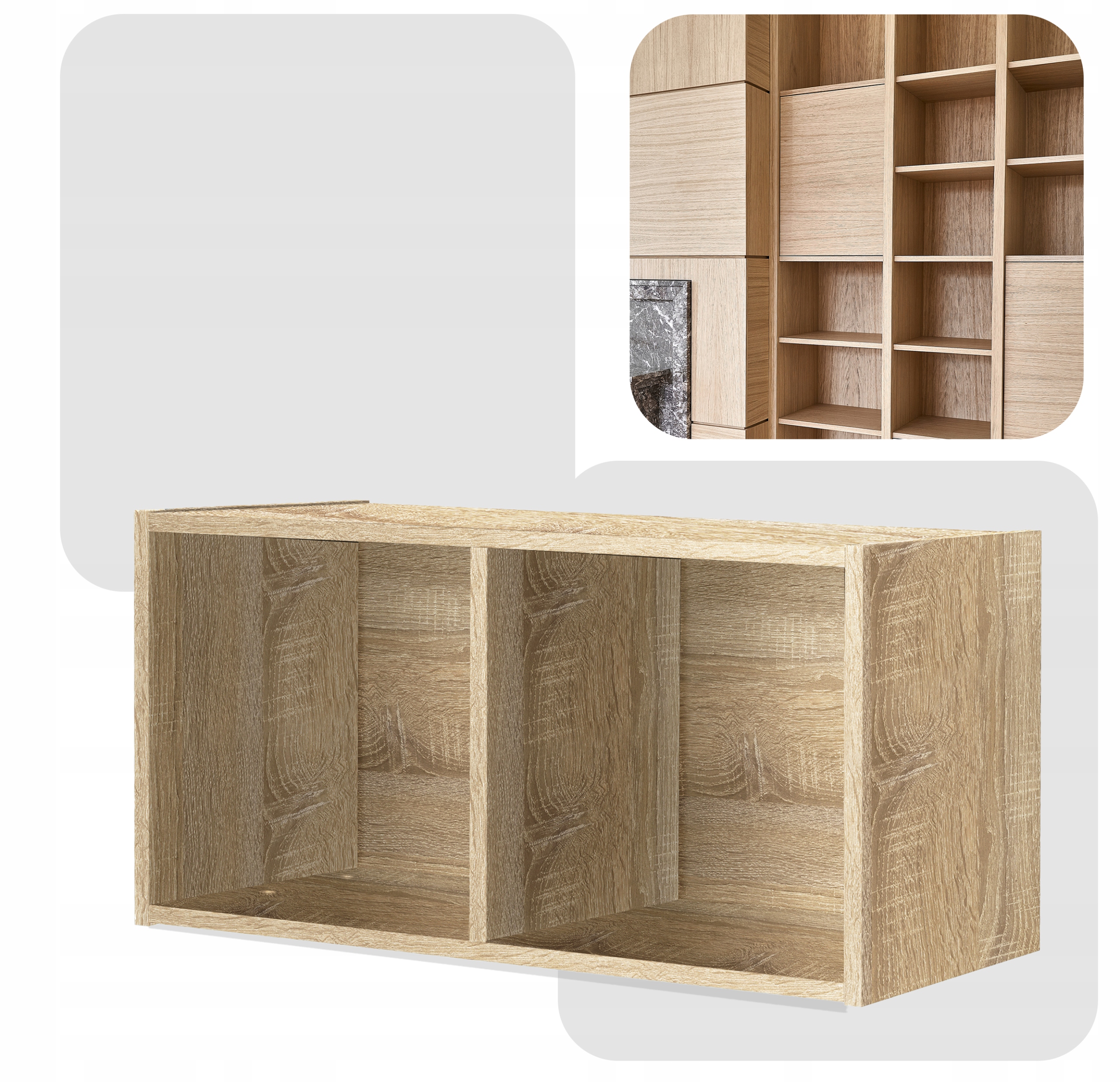 Regał półka organizer pojemnik stojak na płyty winylowe segregatory Cubo 2