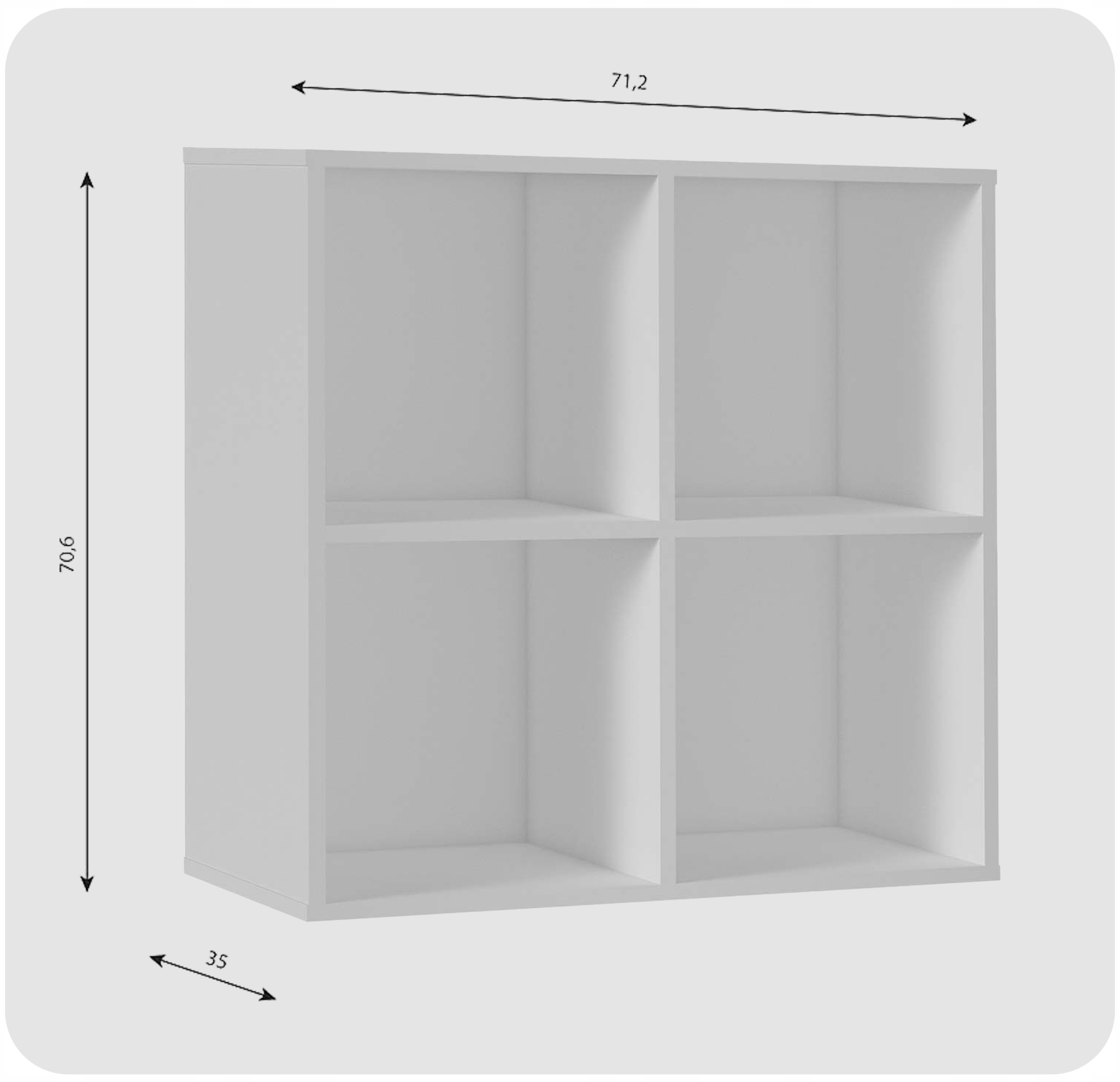 Regał półka organizer pojemnik stojak na płyty winylowe segregatory Cubo 4