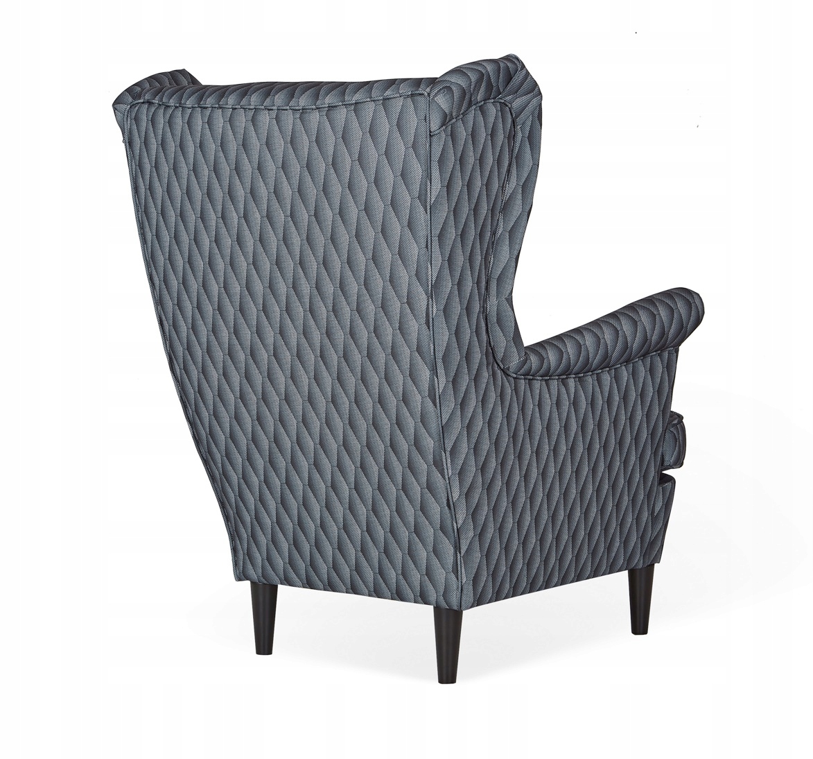 Fotel uszak ARI PRINT z podnóżkiem skandynawski Family Meble wzór druk