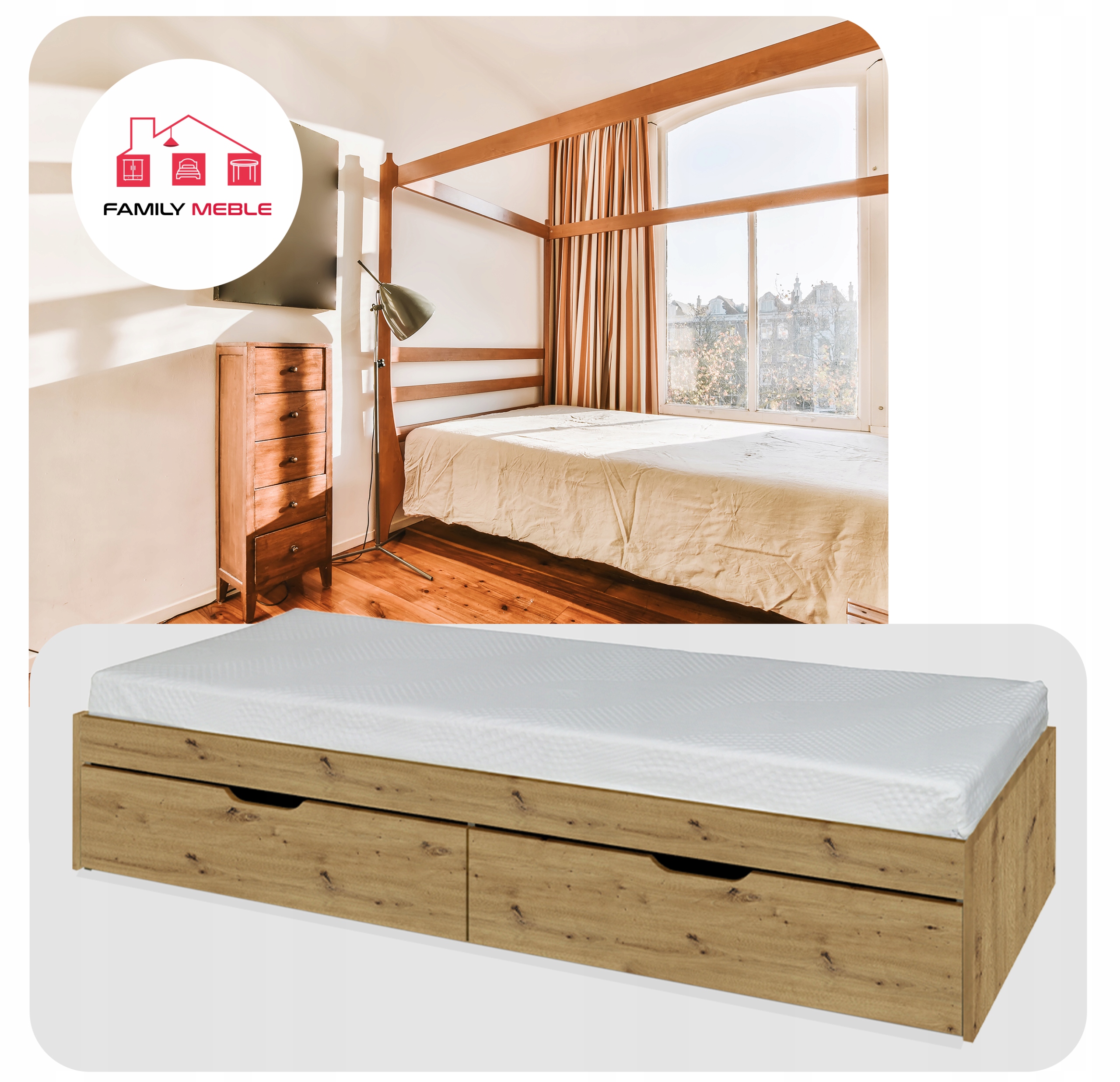 Łóżko dziecięce dla dziecka dzieci młodzieżowe 80x200 cm Lili Family Meble