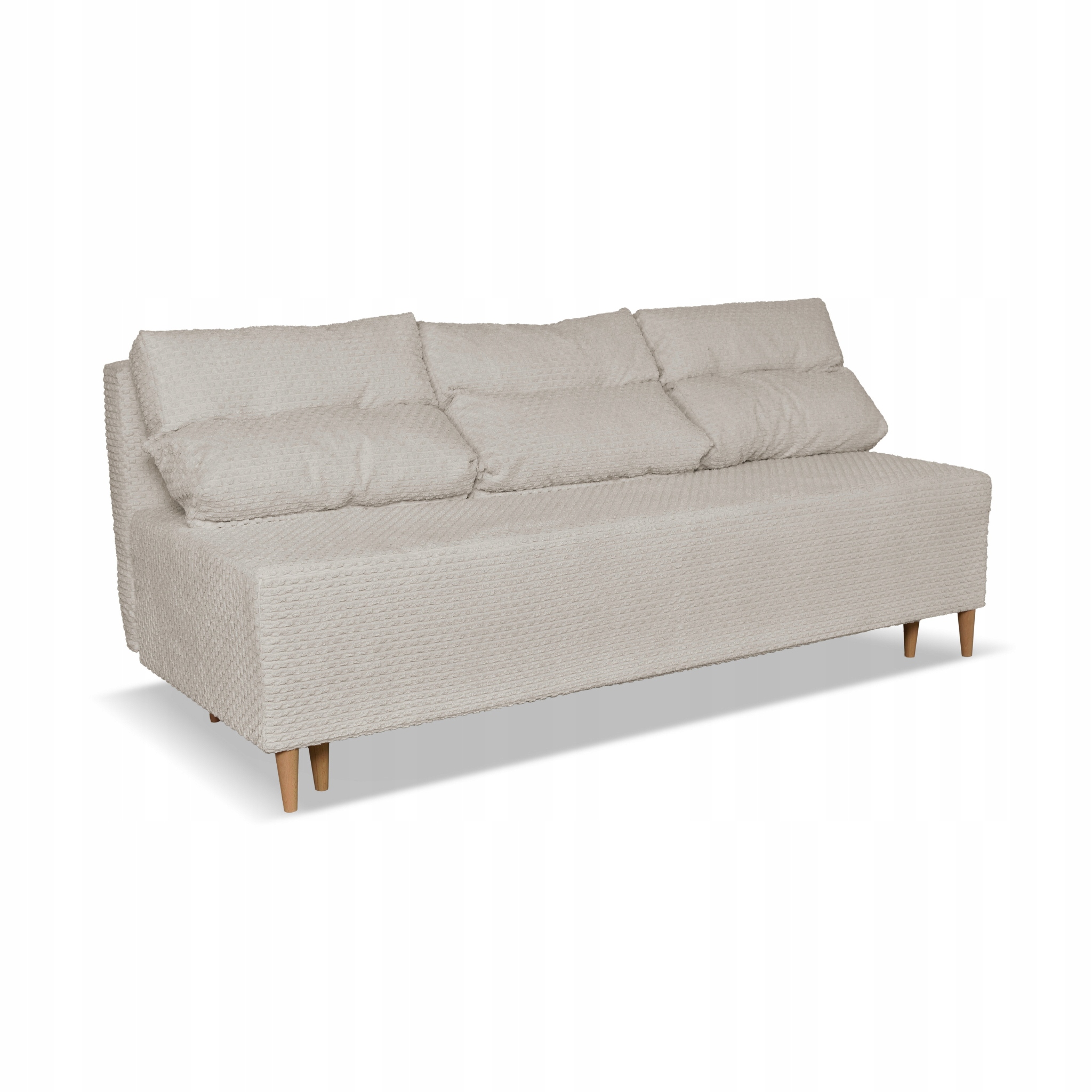 Zestaw KIMO funkcja spania sofa fotele Family Meble beżowy Twisster sztruks