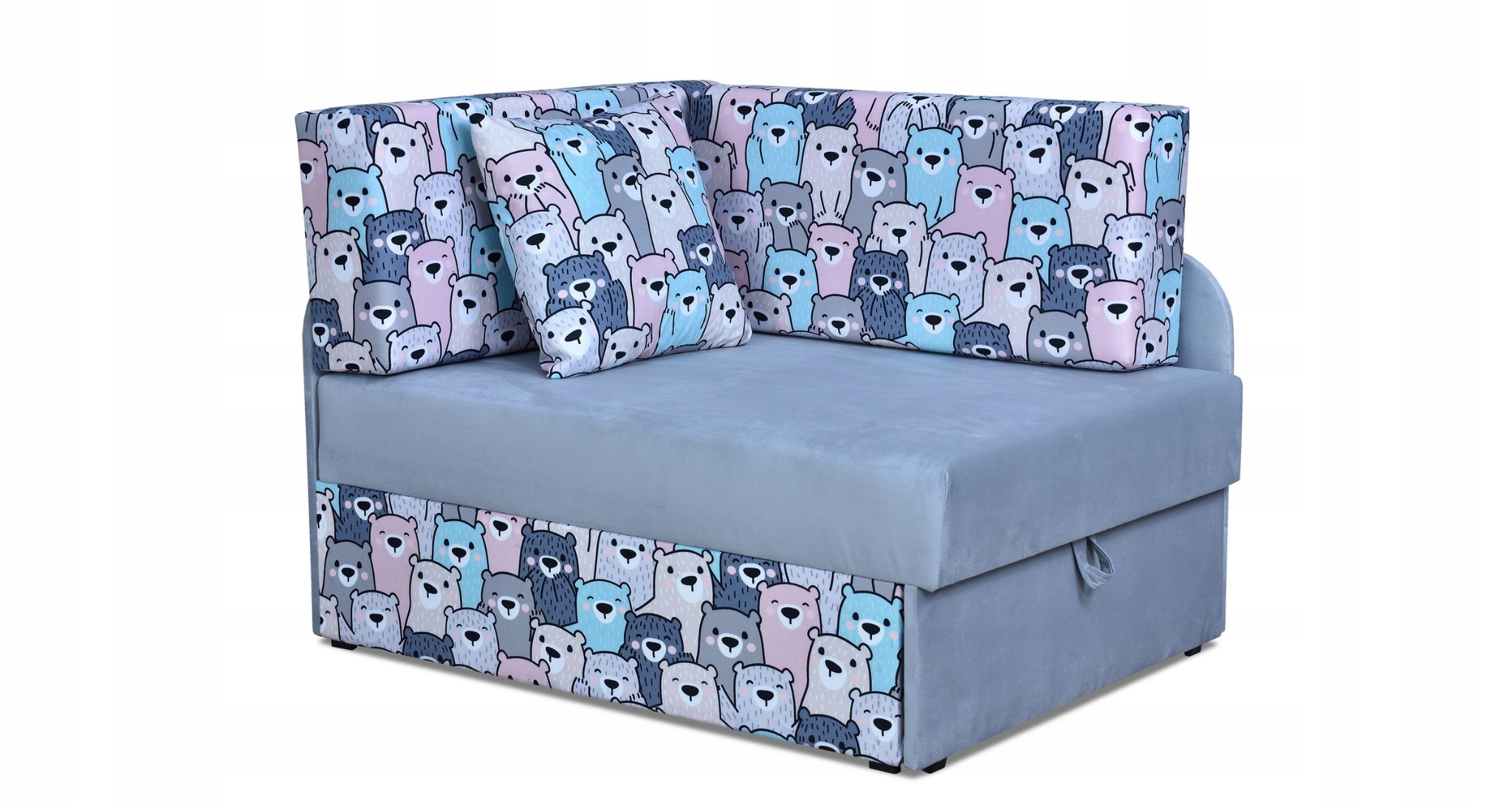 Narożnik dziecięcy Bambino rozkładany pojemnik łóżko dzieci materac kubuś