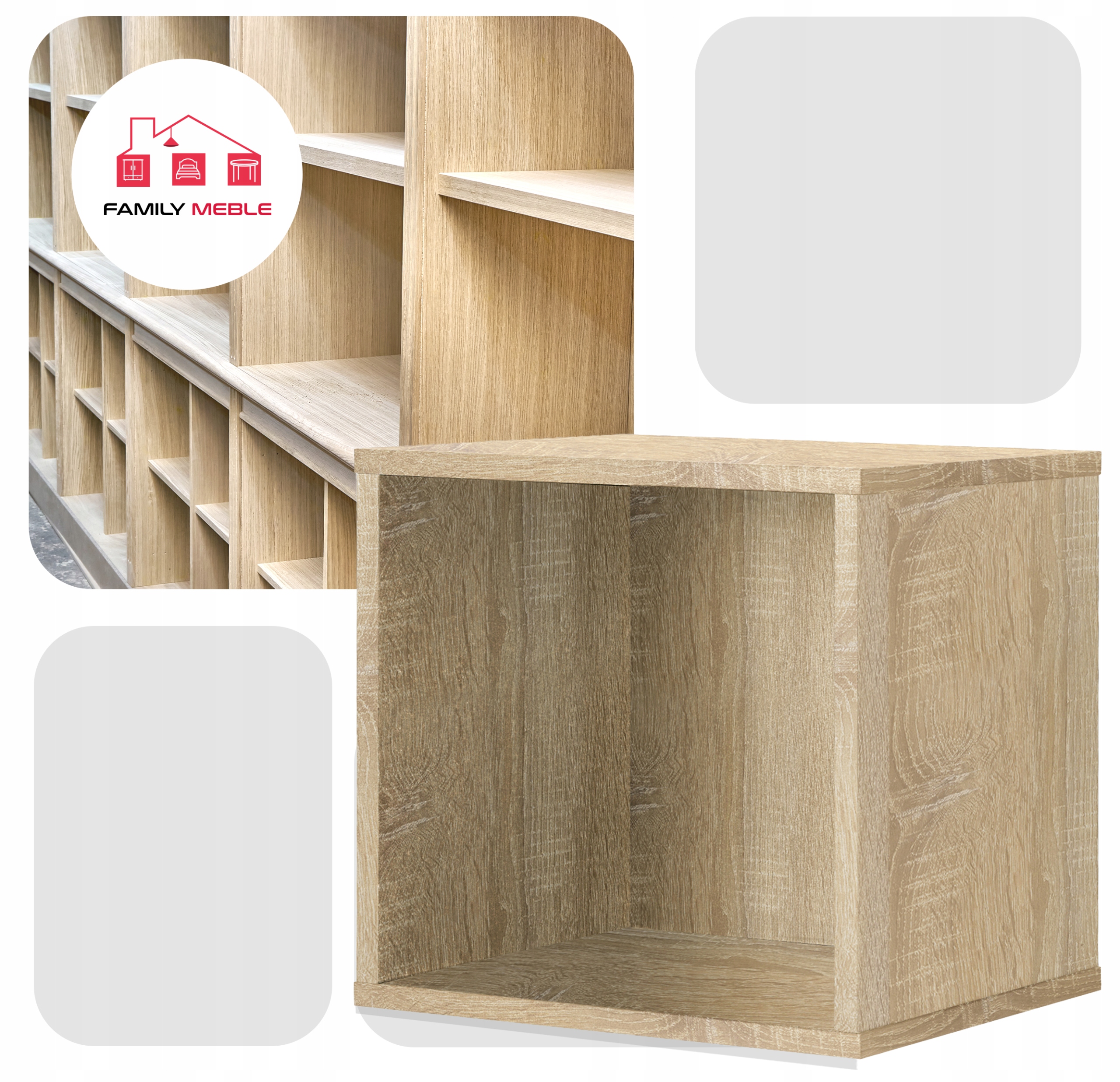 Regał półka organizer pojemnik stojak na płyty winylowe segregatory Cubo 1