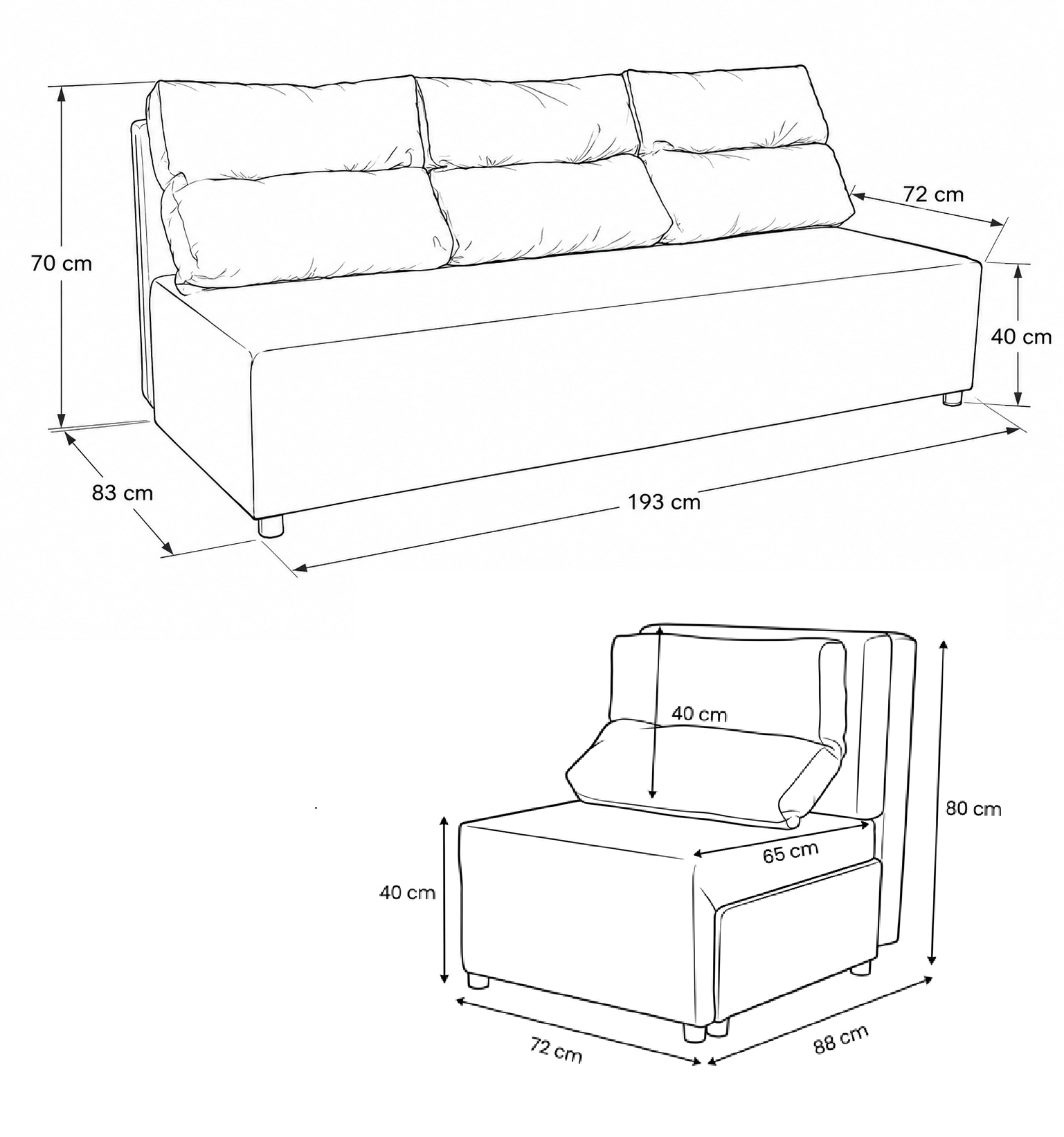Zestaw wypoczynkowy sofa 3 kanapa fotele czerwony welur Kimo Family Meble — wymiary