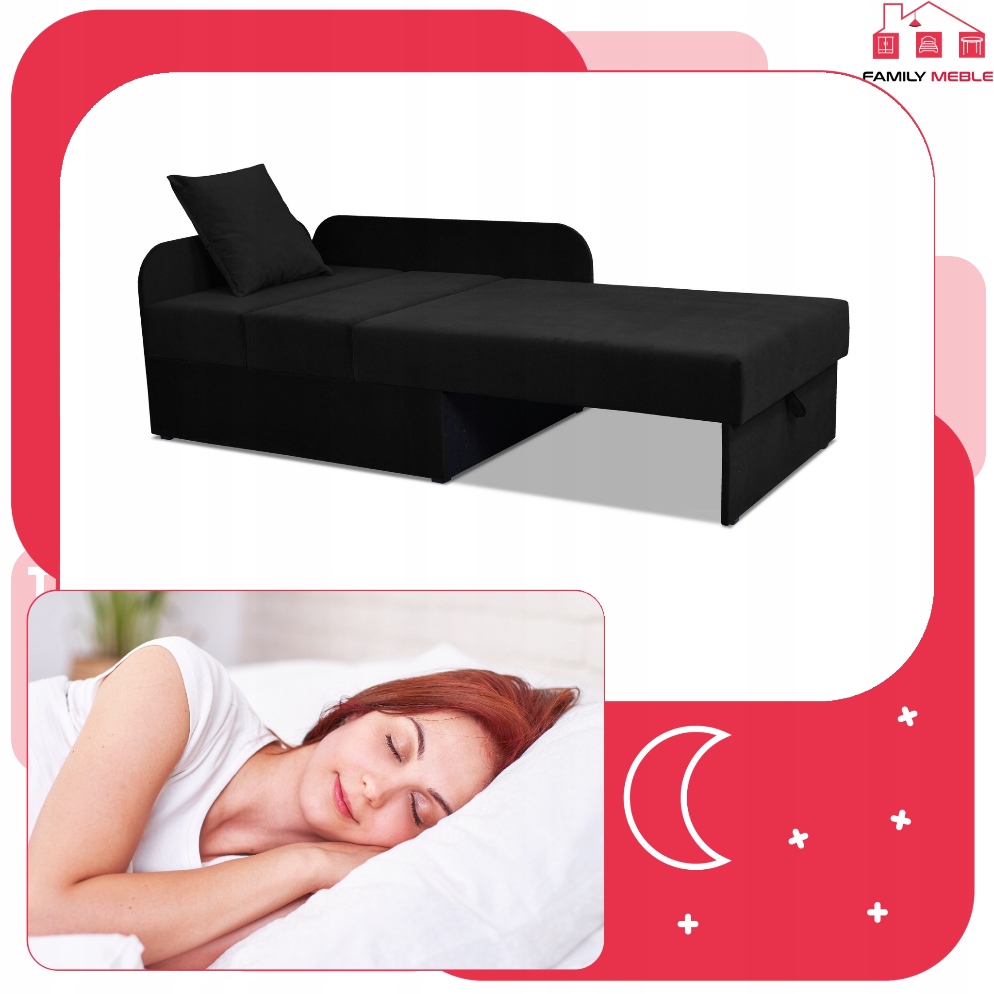 Narożnik dziecięcy Denis rozkładany pojemnik łóżko dla dzieci materac kubuś