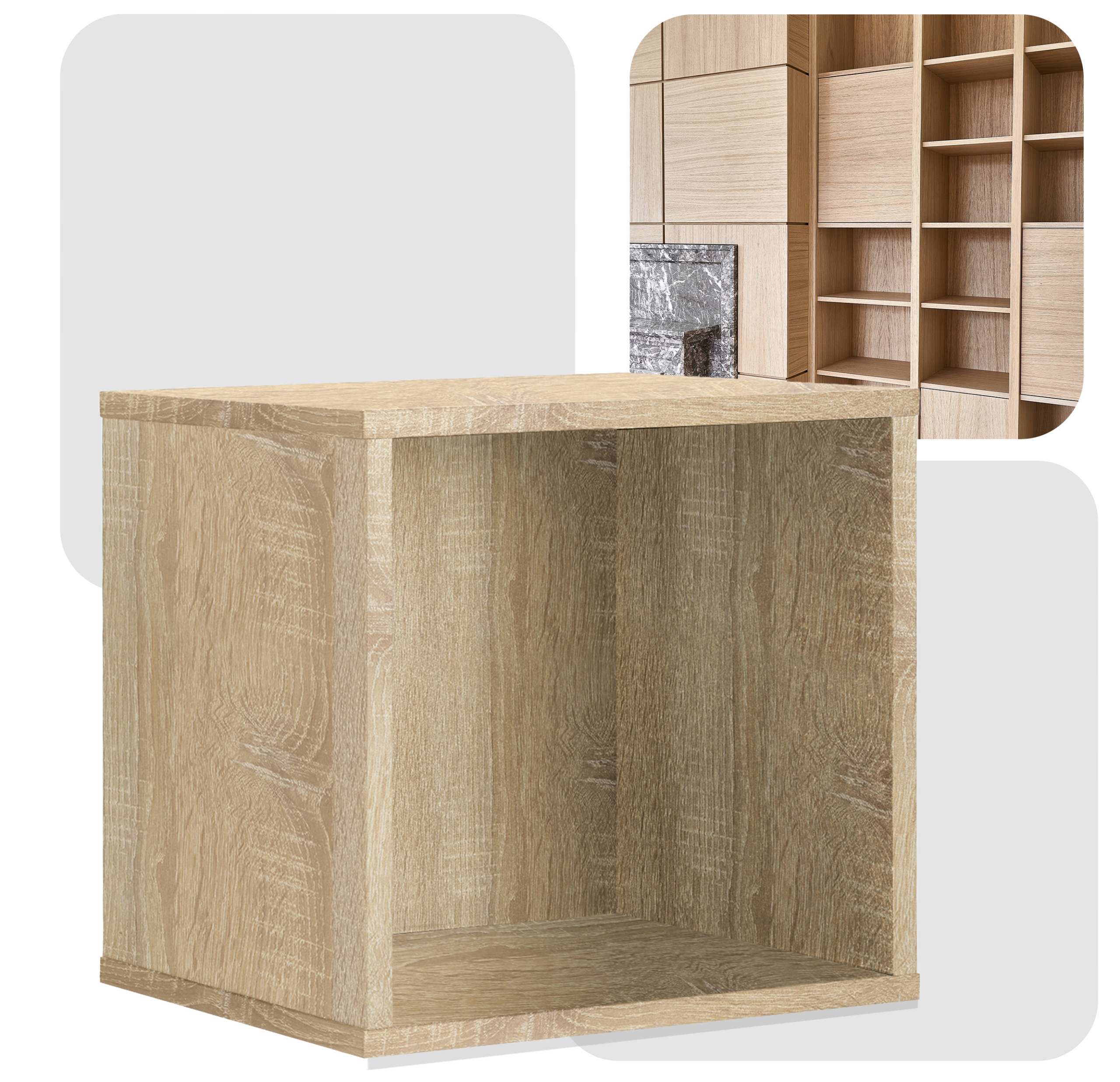 Regał półka organizer pojemnik stojak na płyty winylowe segregatory Cubo 1