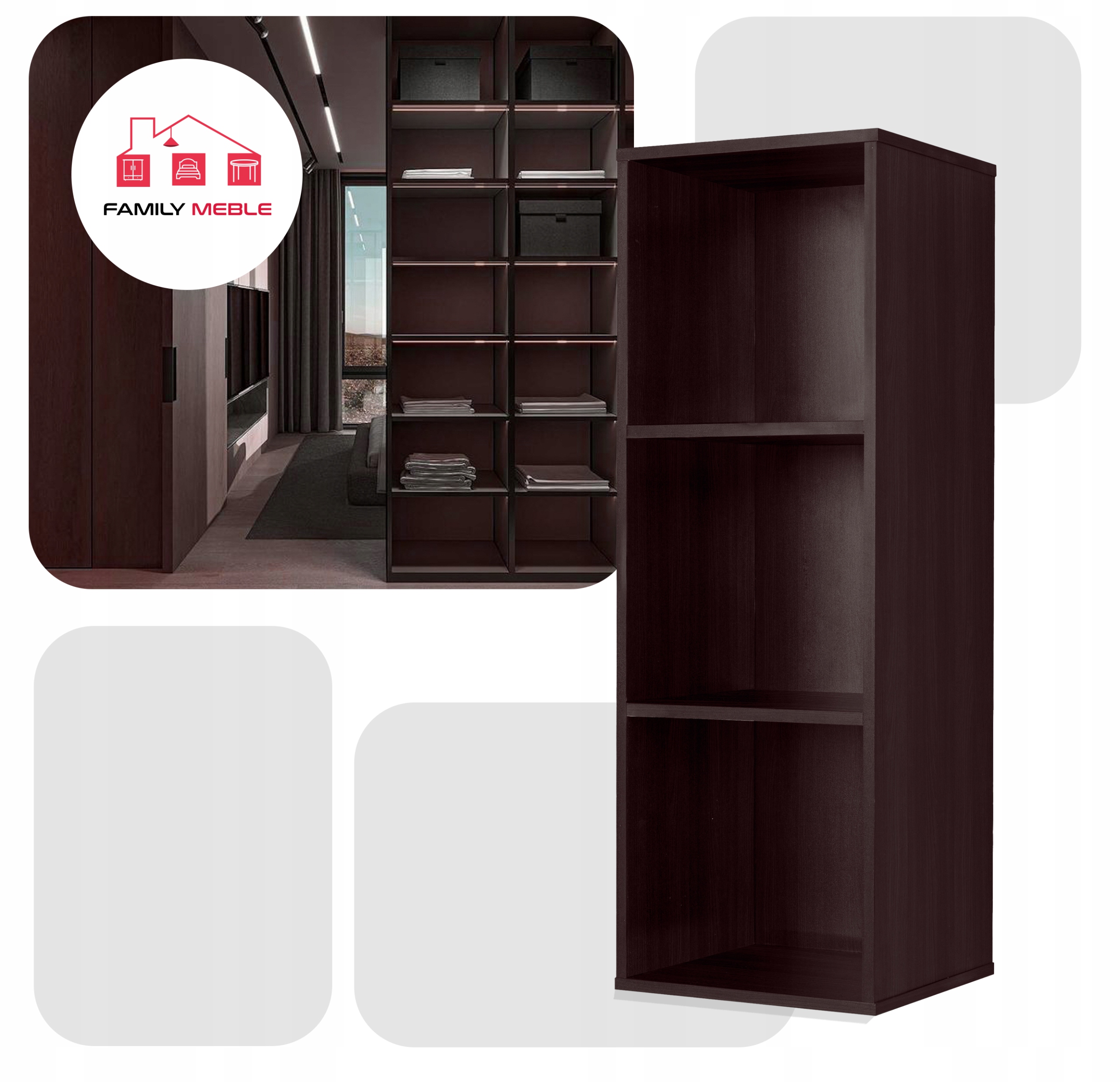 Regał półka organizer pojemnik stojak na płyty winylowe segregatory Cubo 3